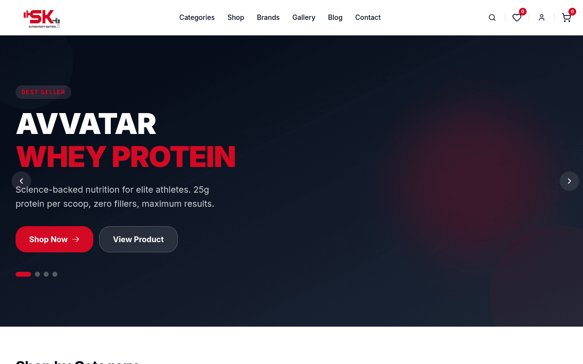 SK Nutrition: High-Converting Supplements E-Commerce